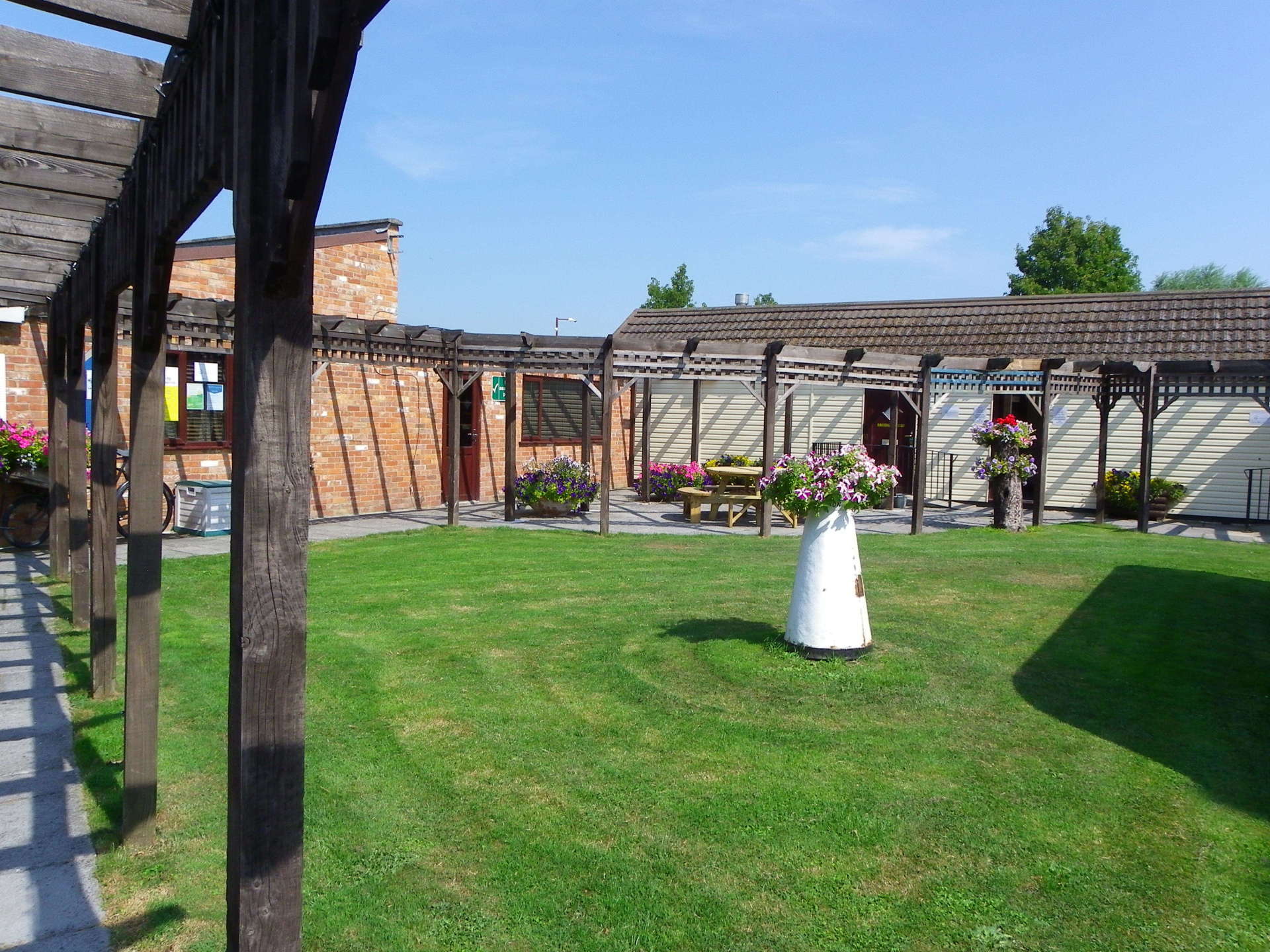 Garden area of holiday cottage near Burnham-on-Sea.