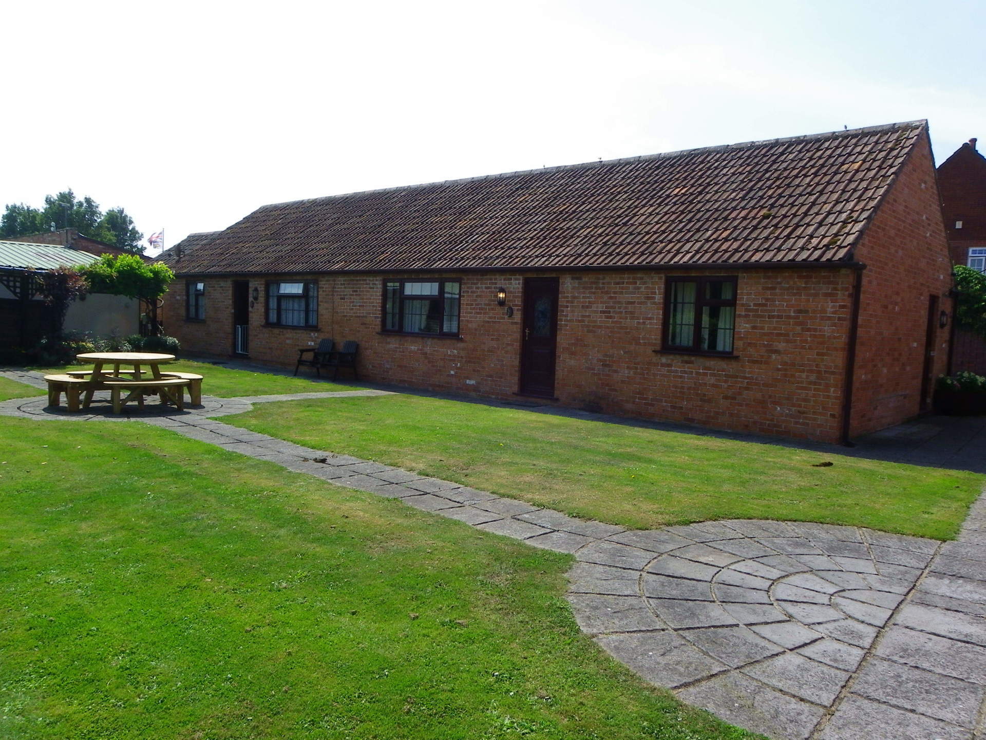 Outside Woodpecker Cottage.