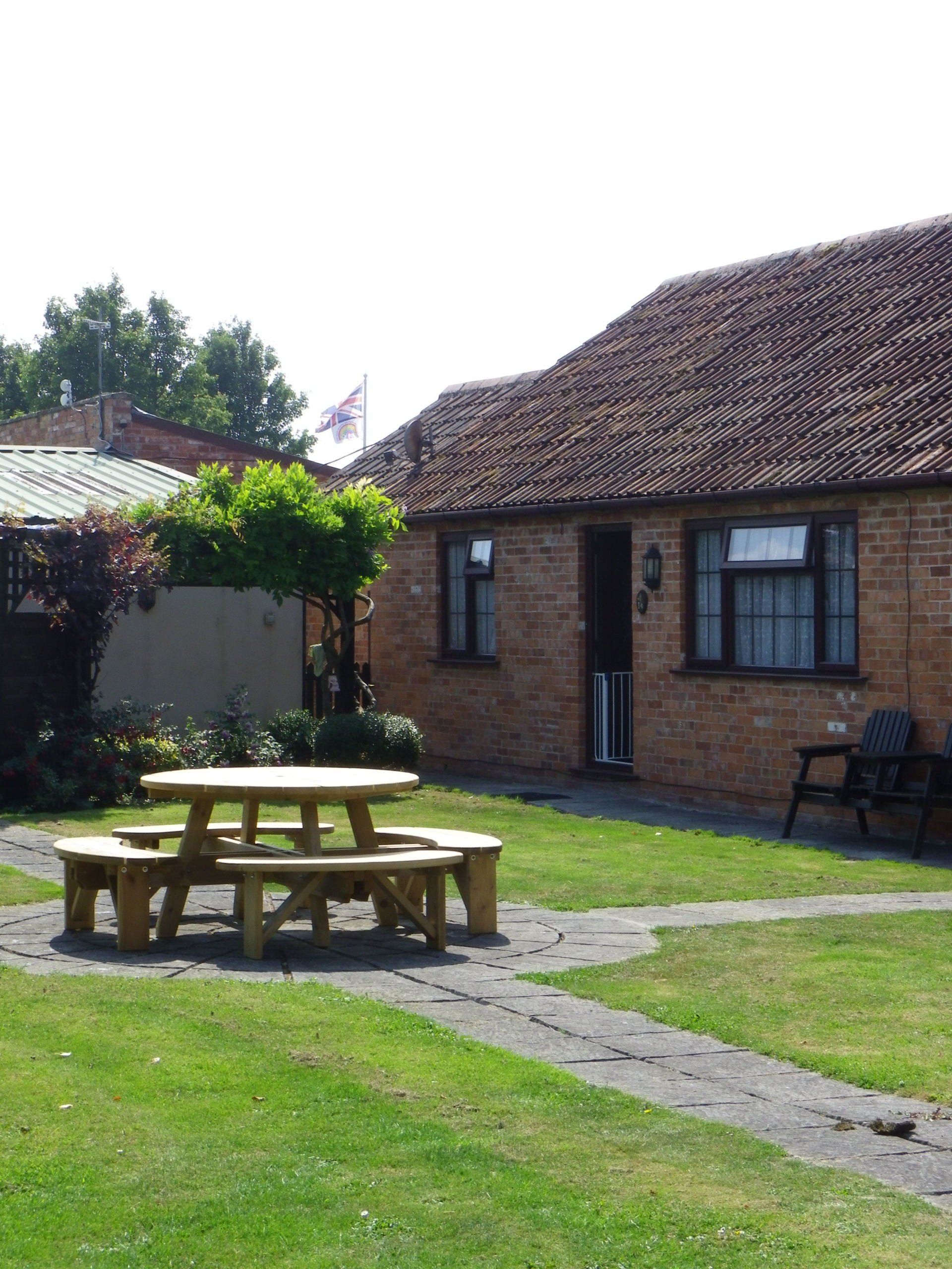 Outside of holiday cottage near Burnham-on-Sea.