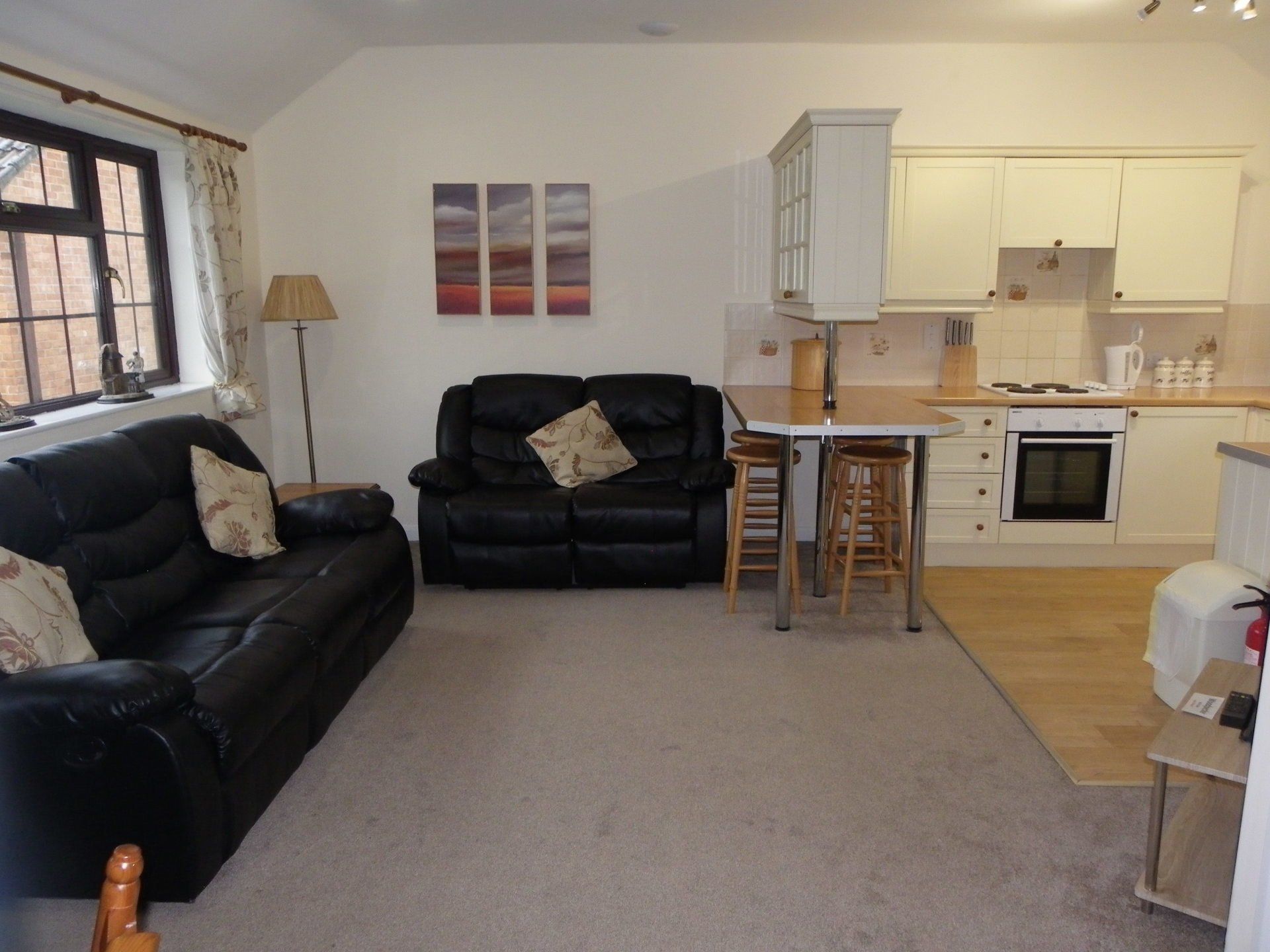 Inside 3 bed Woodpecker cottage.