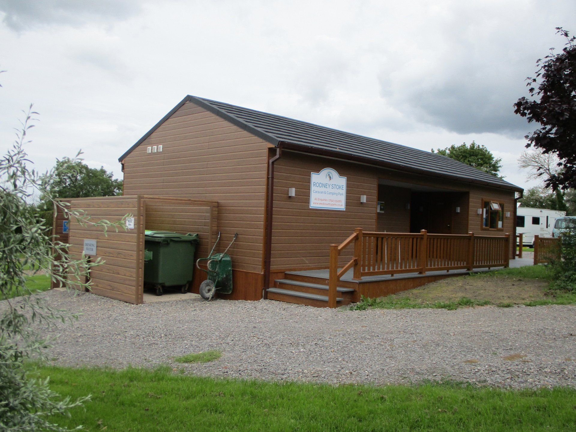 Rodney Stoke caravan park facilities building.