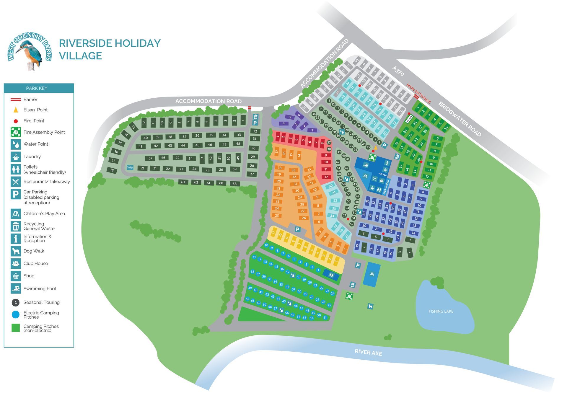 riverside campsite map