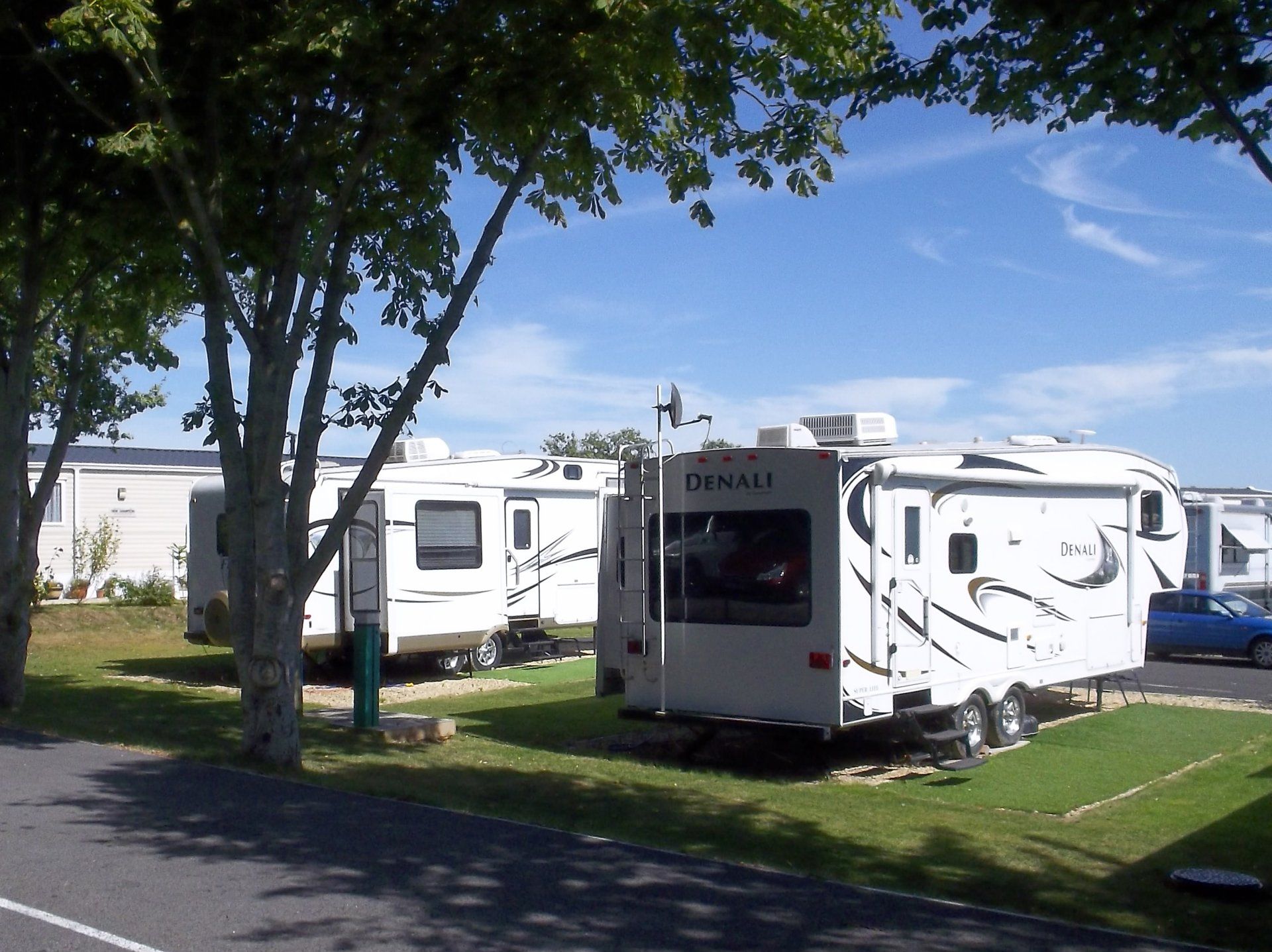 Touring caravans at Fairways caravan park near Burnham-on-Sea
