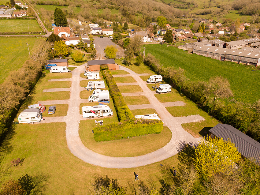 Caravan site near cheddar gorge.