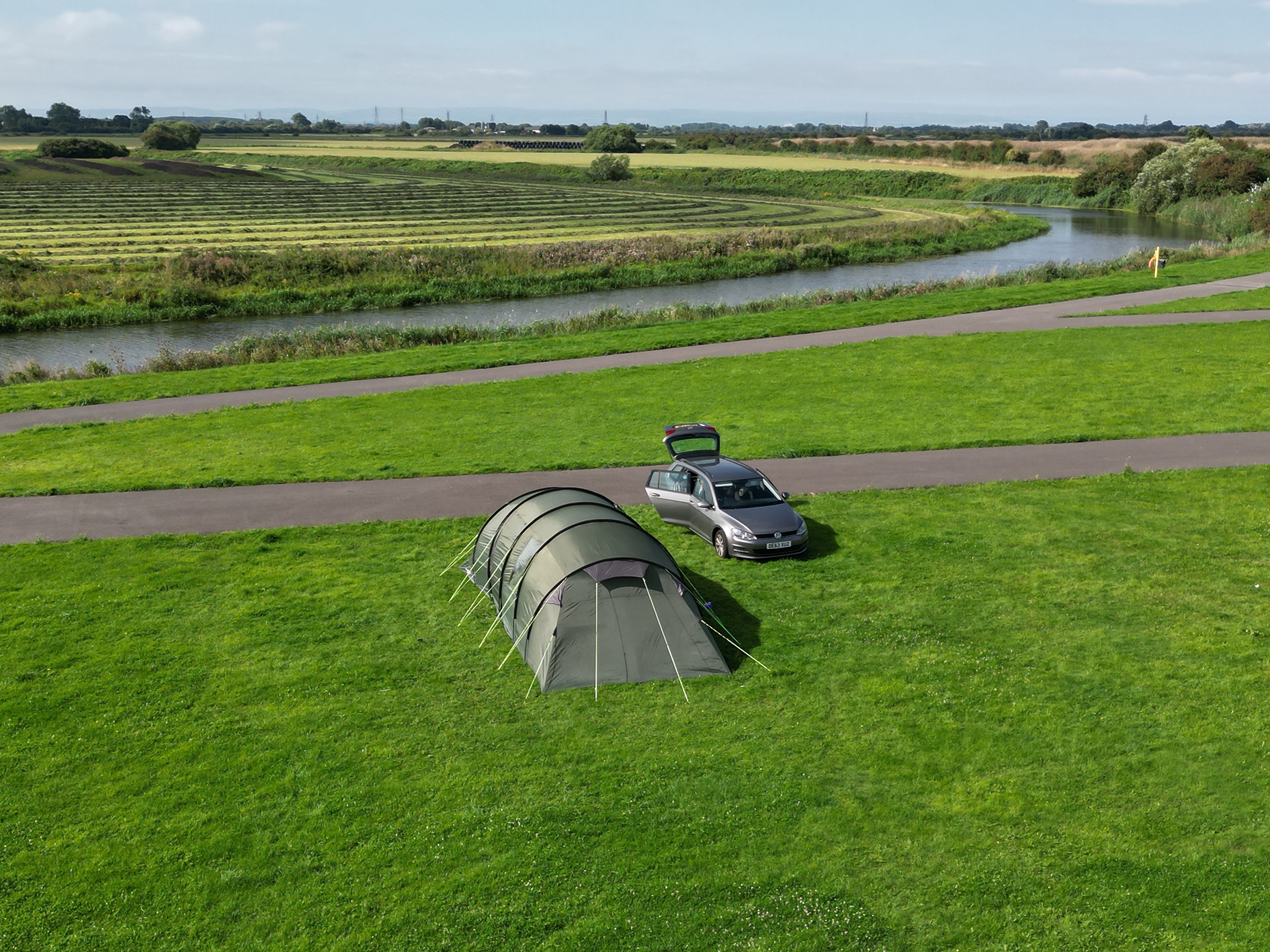 Riverside camping near Weston-super-Mare