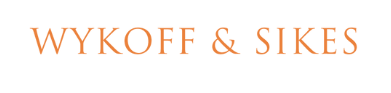 "WYKOFF & SIKES" in a light orange, elegant font.