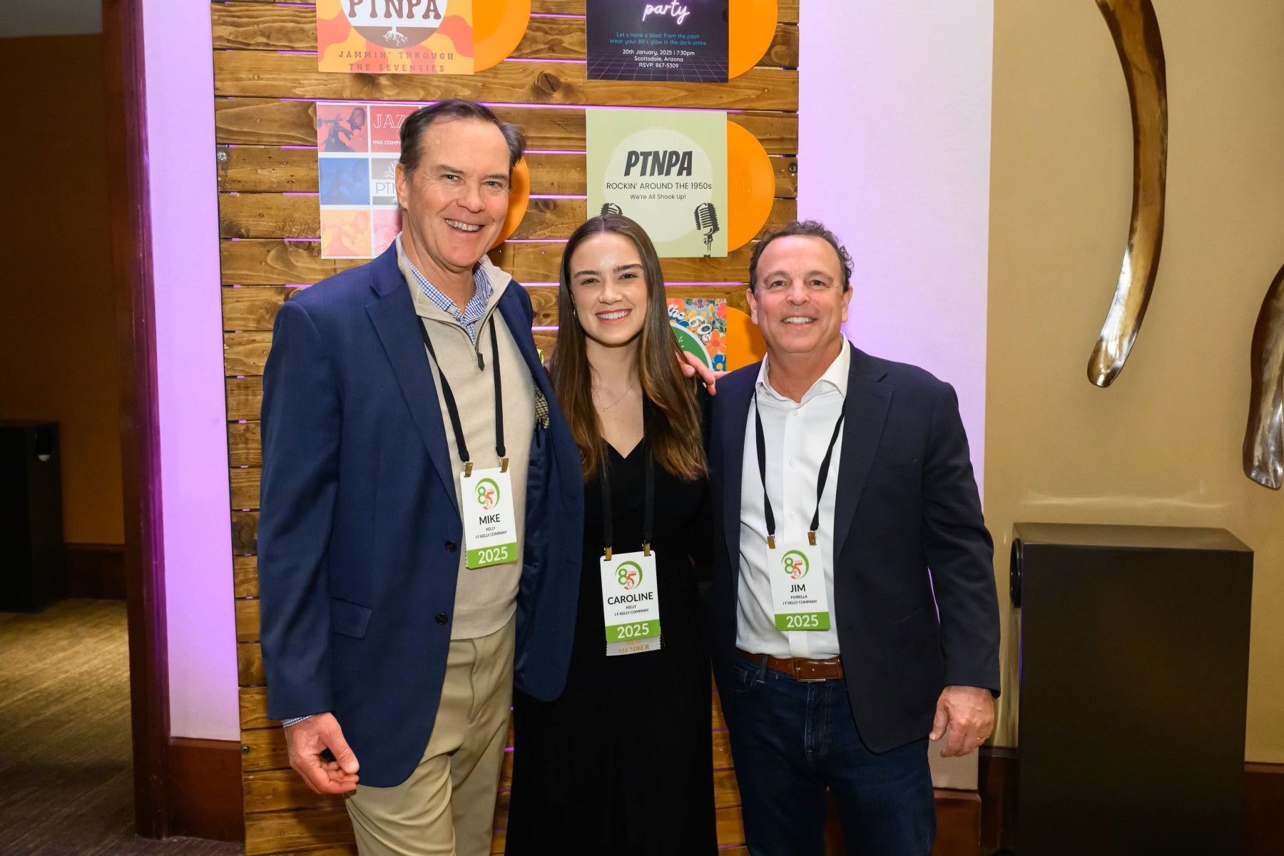 picture of michael kelly, caroline kelly and jimmy fiorella at an event