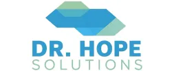 A blue and green logo for dr. hope solutions