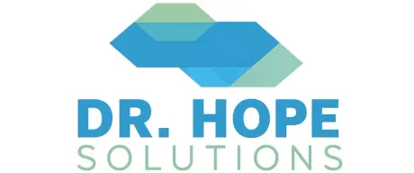 A blue and green logo for dr. hope solutions