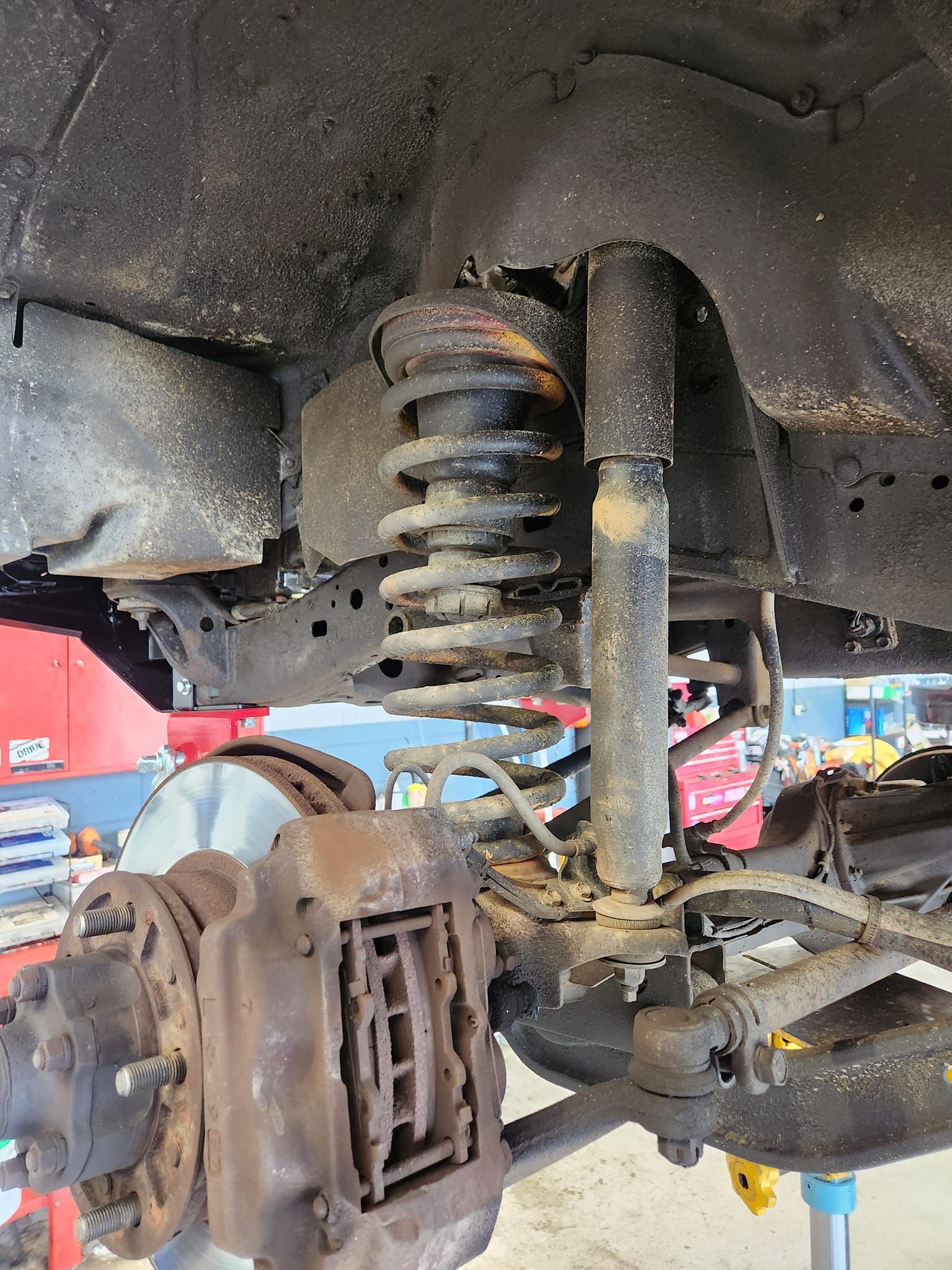 Suspension and Brake Assembly of a Dirty Vehicle — GZM 4x4 Performance In Ballina, NSW