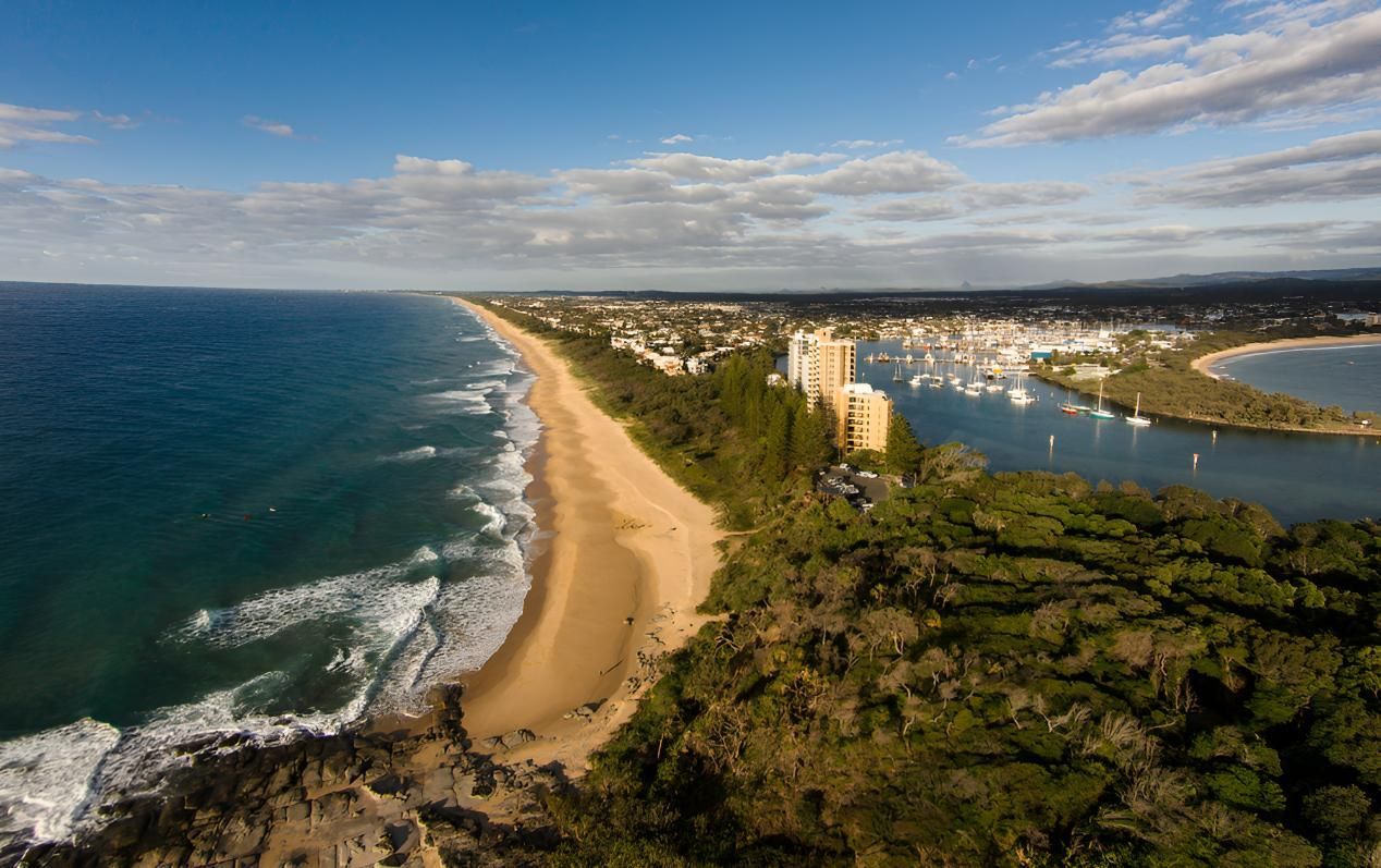 Aerial View of a Beach Surrounded on Gold Coast — GZM 4x4 Performance In Gold Coast, NSW