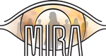 Een logo voor mira met een groep mensen erachter.
