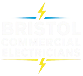 Logo for Bristol Roofing Pros. Text on navy blue and white, with a blue and gold rooftop design.