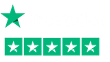 Green star above five green square stars, a review rating.