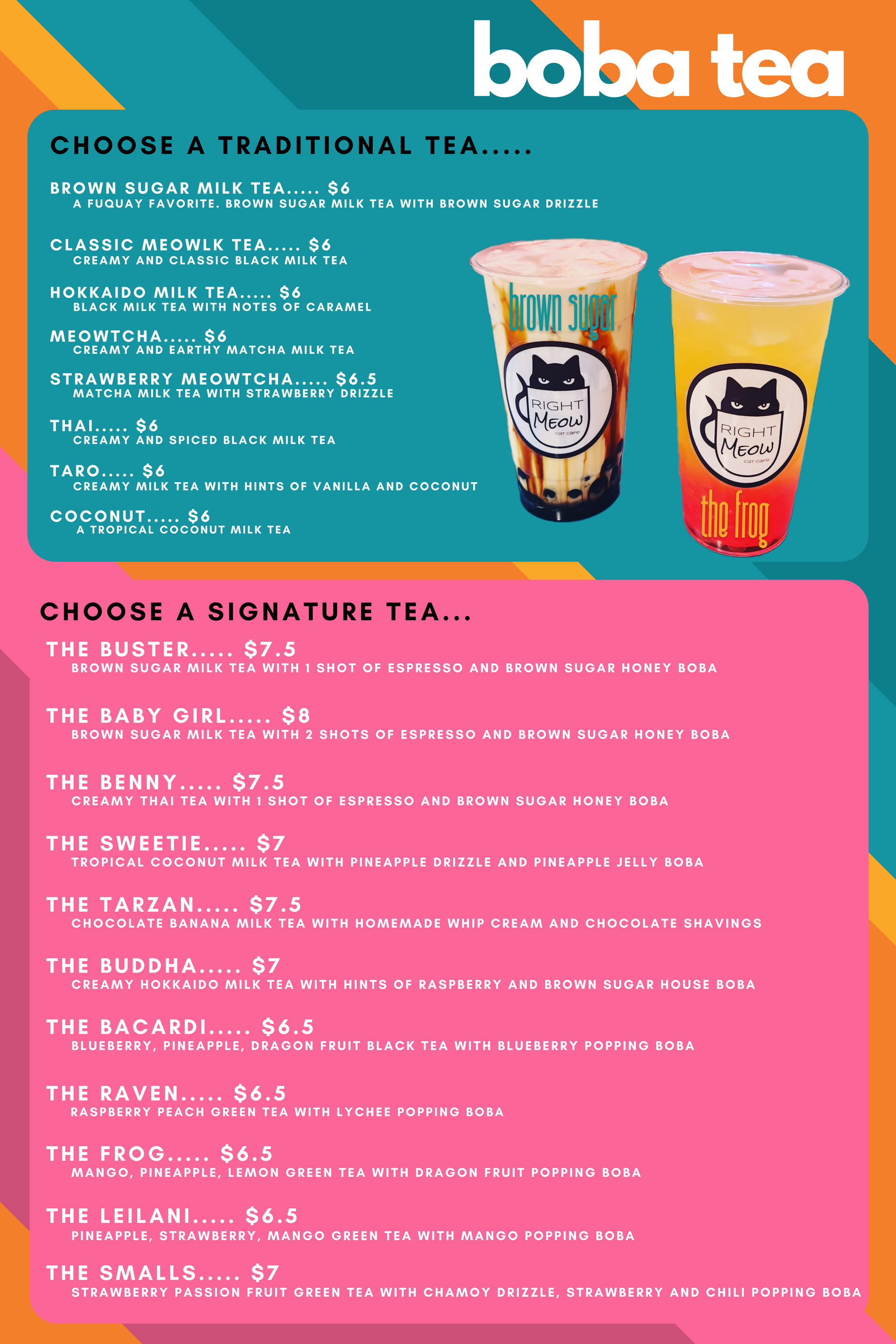 Boba Menu