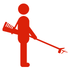 icona - giardiniere con decespugliatore