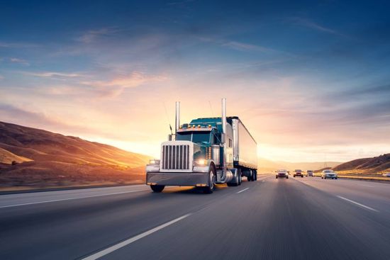 long distance transportation truck