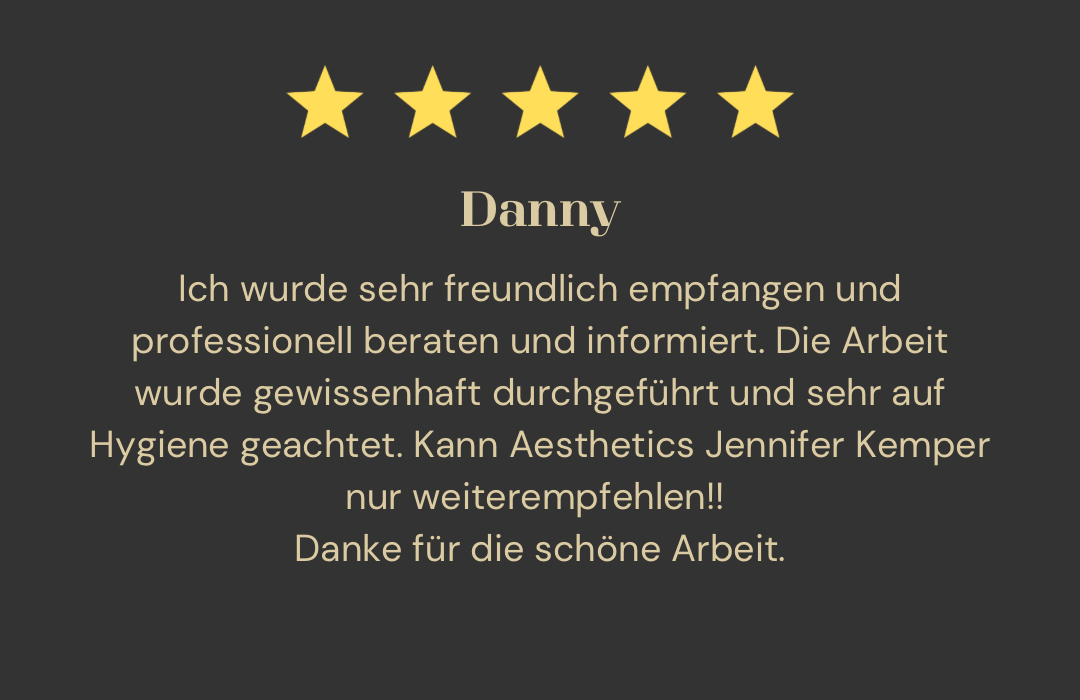 Ein schwarzer Hintergrund mit gelben Sternen und dem Namen Danny