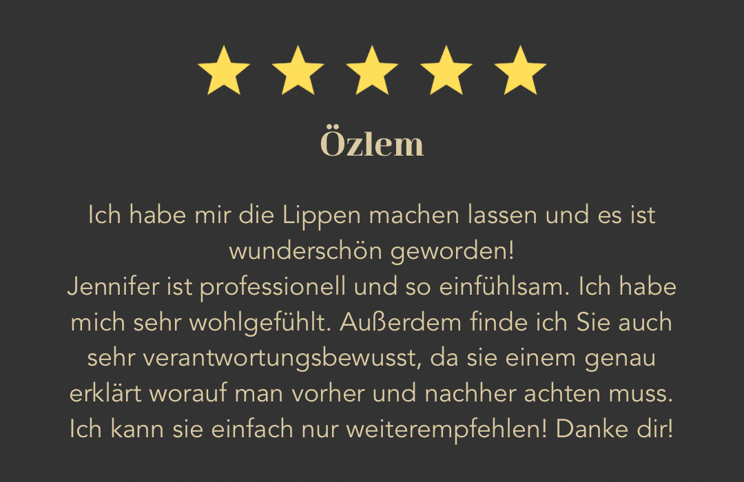 Eine Fünf-Sterne-Bewertung für Ozlem auf Deutsch
