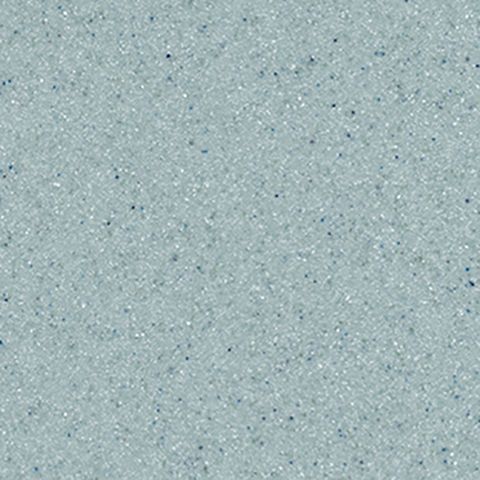 Et nærbillede af en lyseblå granitbordplade.