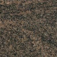 Et nærbillede af en bordplade af brun granit.