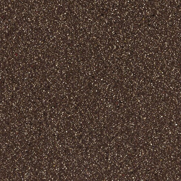 Et nærbillede af en brun glitrende overflade.
