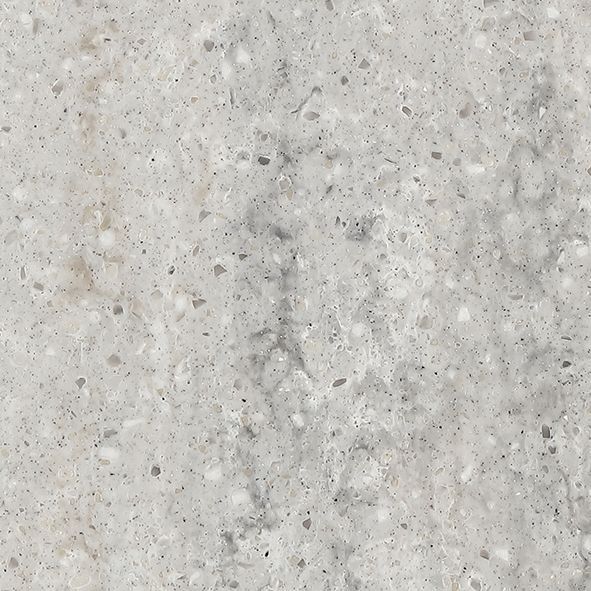 Et nærbillede af en hvid granitbordplade