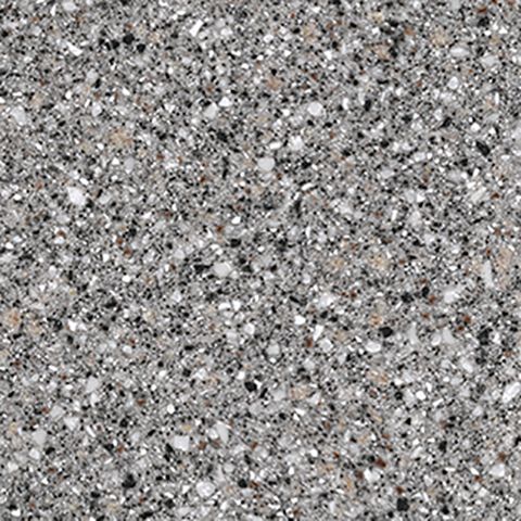 Et nærbillede af en grå granit bordplade.