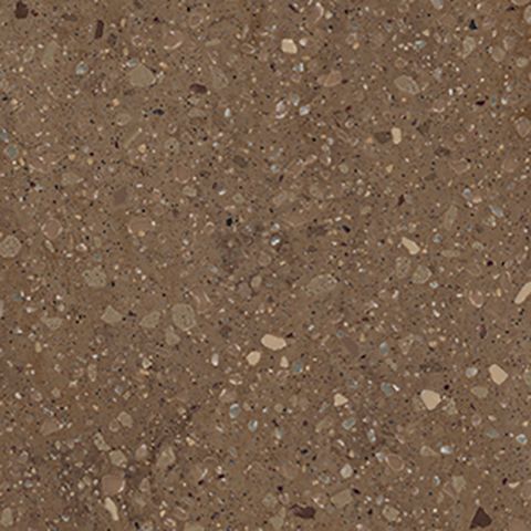 Et nærbillede af en bordplade af brun granit