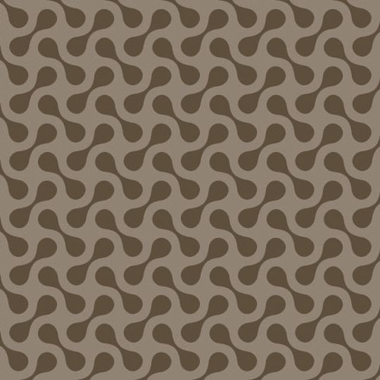 Et sømløst mønster af brune dråber på en beige baggrund