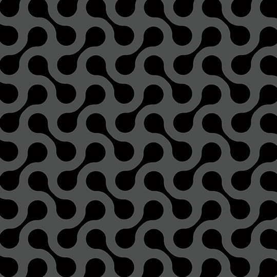 Et sømløst mønster af sorte prikker på en grå baggrund