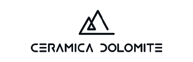 Un logo in bianco e nero per ceramica dolomite