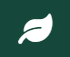 White leaf icon on a dark green background