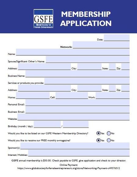 GSFE Membership Application