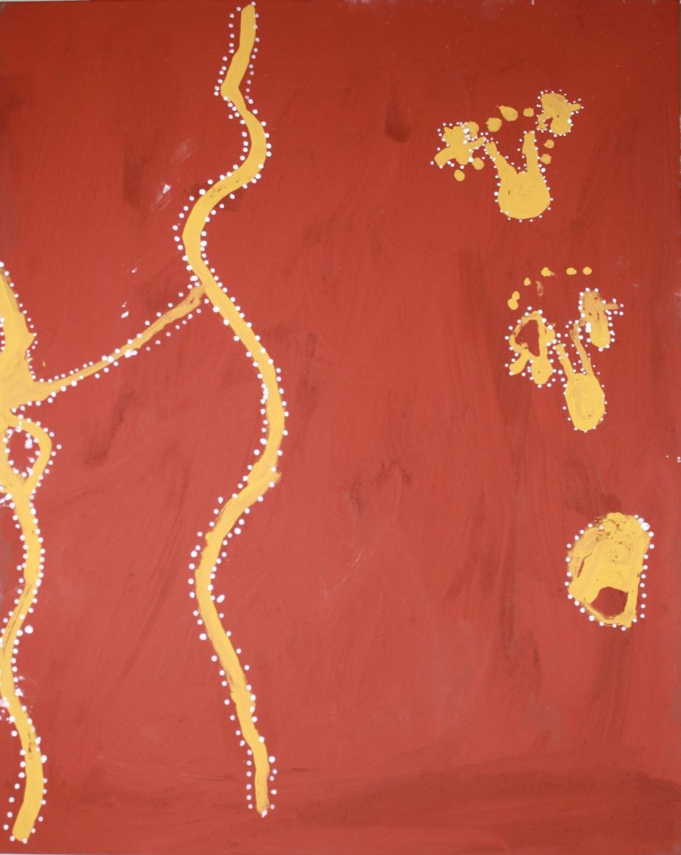 Peter Newry Nugoroo 2011 Natural pigment on canvas