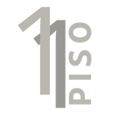 Un logotipo para una empresa llamada piso con un número y la palabra piso sobre un fondo blanco.