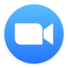 Un icono de zoom en un círculo azul sobre un fondo blanco.