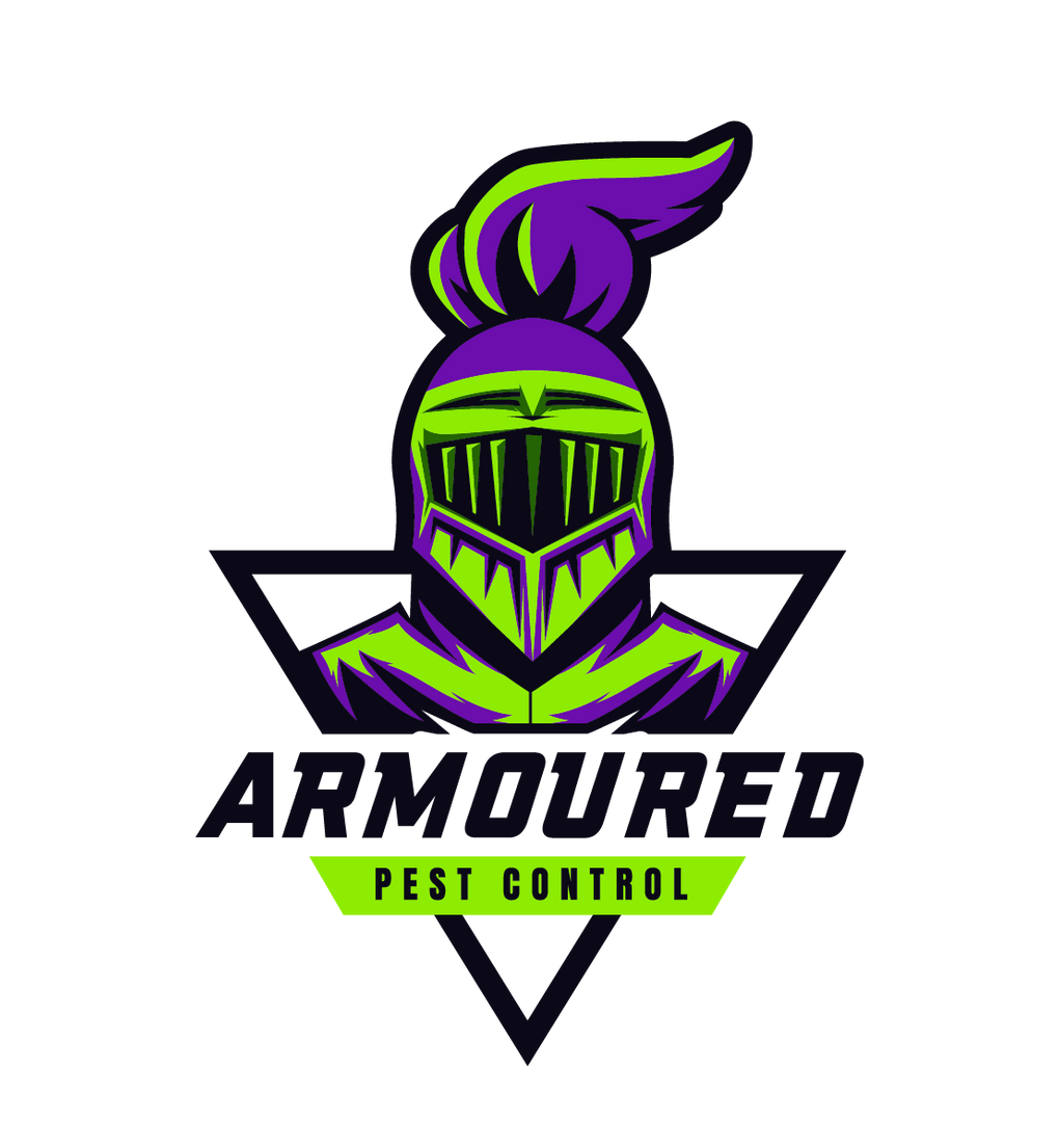Armoured Pest Control Business Logo