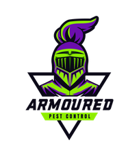 Armoured Pest Control Business Logo