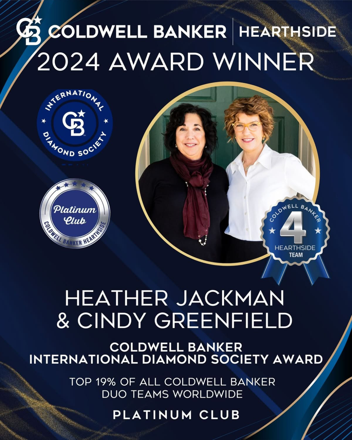 Coldwell Banker award: Two women, Heather Jackman & Cindy Greenfield, are award winners.