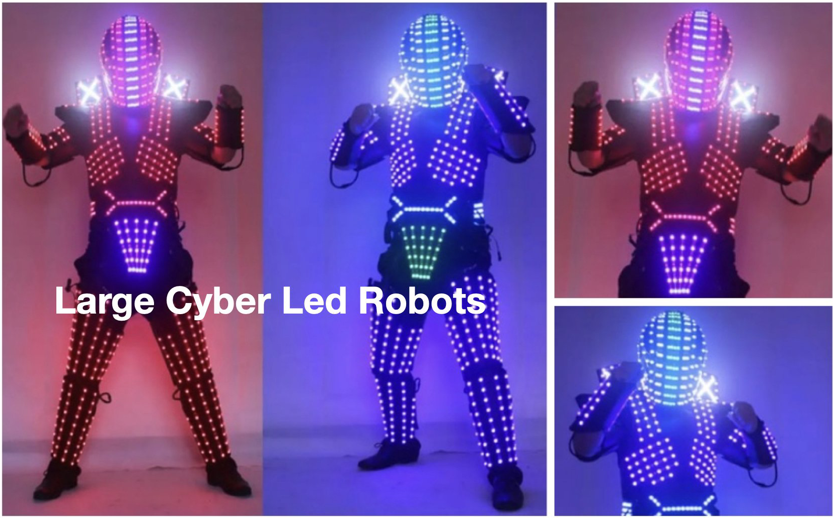 Large Cyber LED Robots