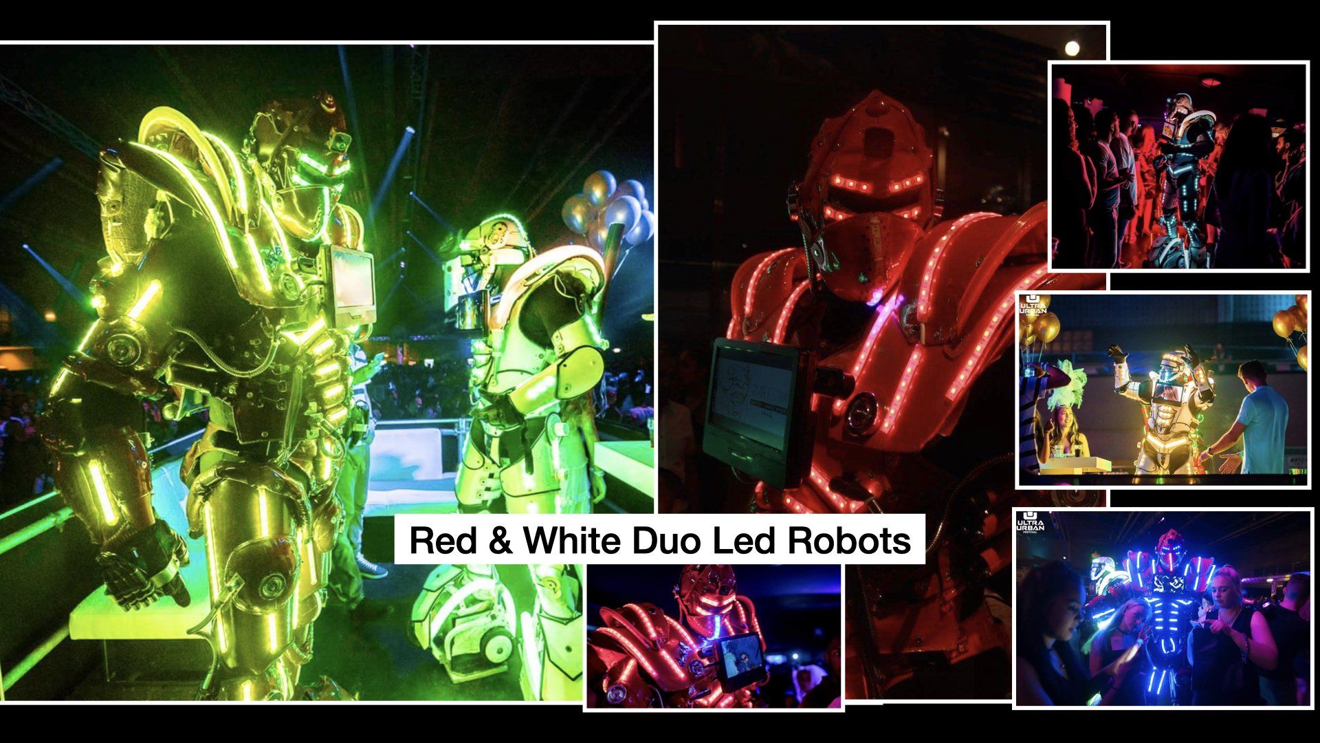Duo RED & White LED Robots