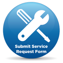 A blue button that says submit service request form