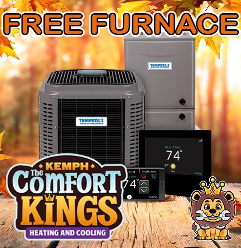 Advertisement for Kempf The Comfort Kings: HVAC system with