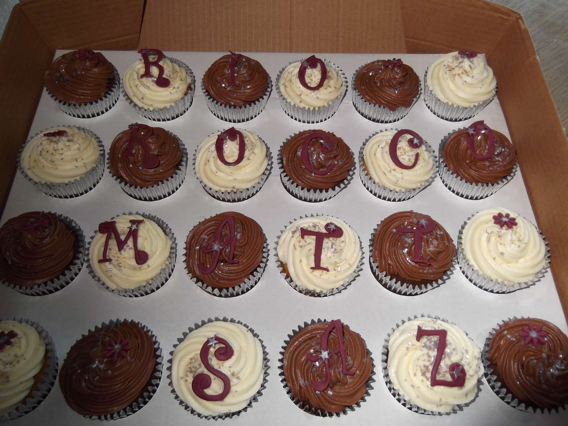 cupcakes with letters