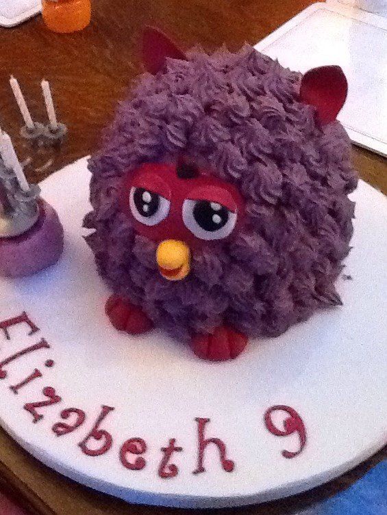 birthday cake with Furby
