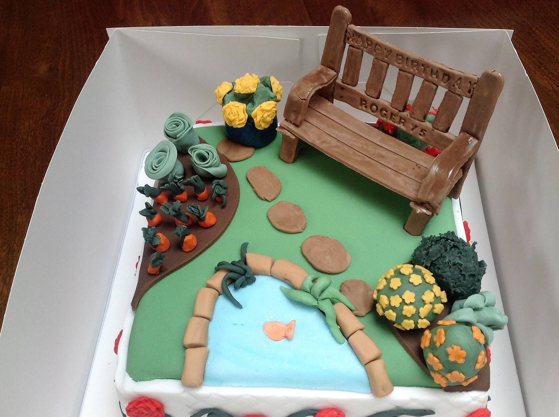 garden birthday cake
