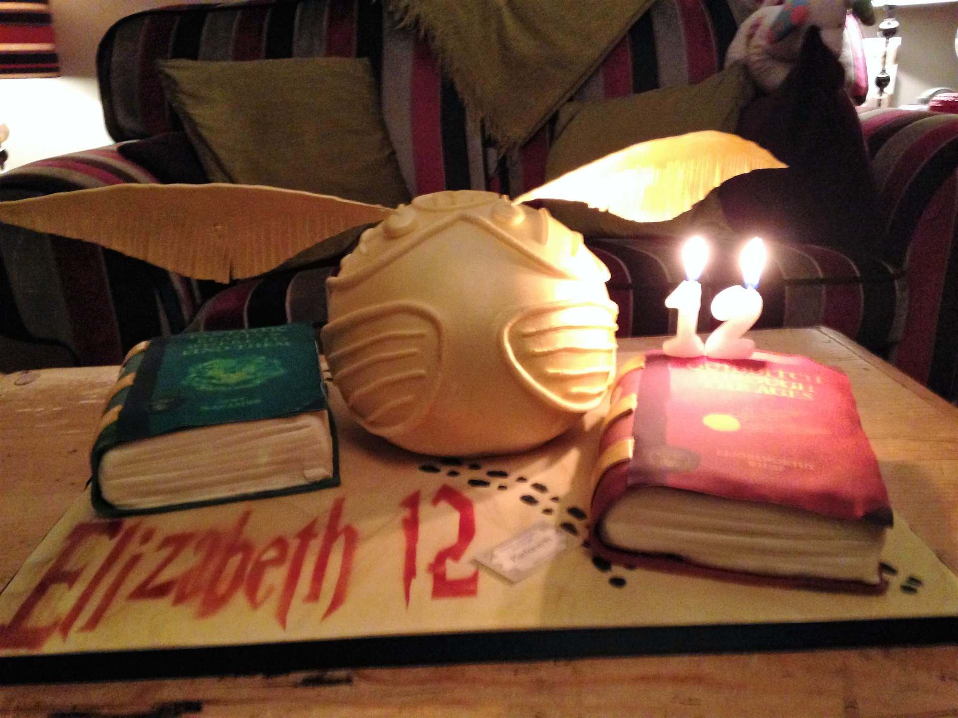 golden snithc birthday cake