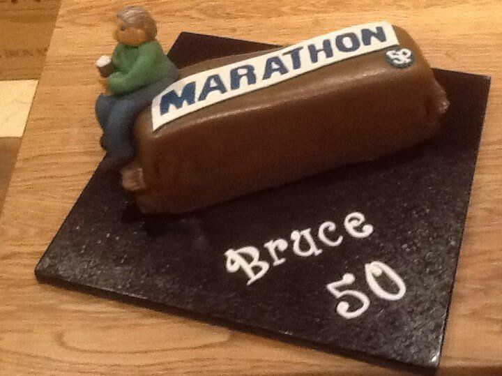marathon birthday cake