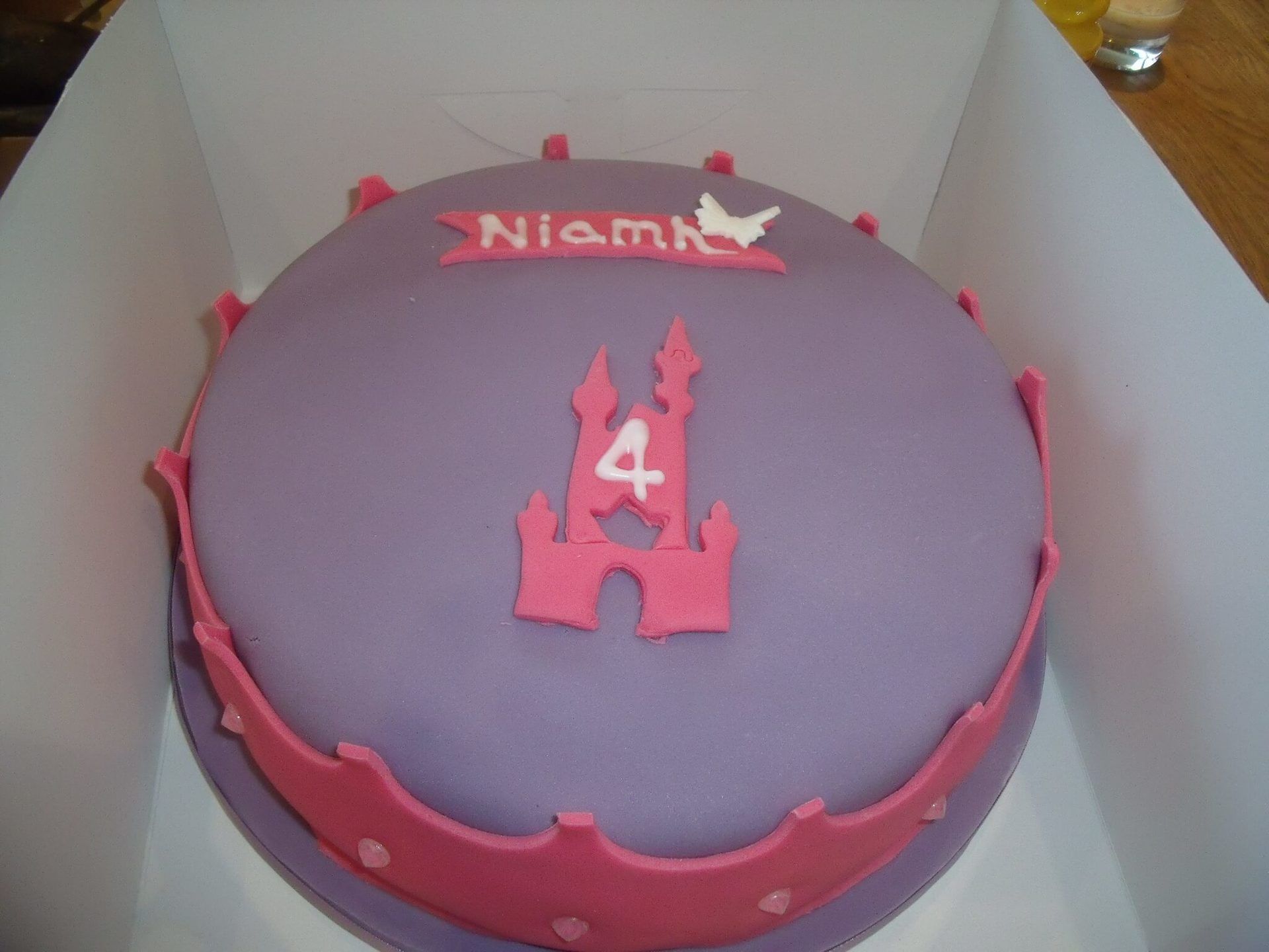 princess with castle birthday cake